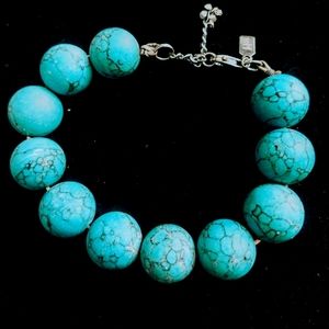 Women's 15 mm handmade turquoise bracelet